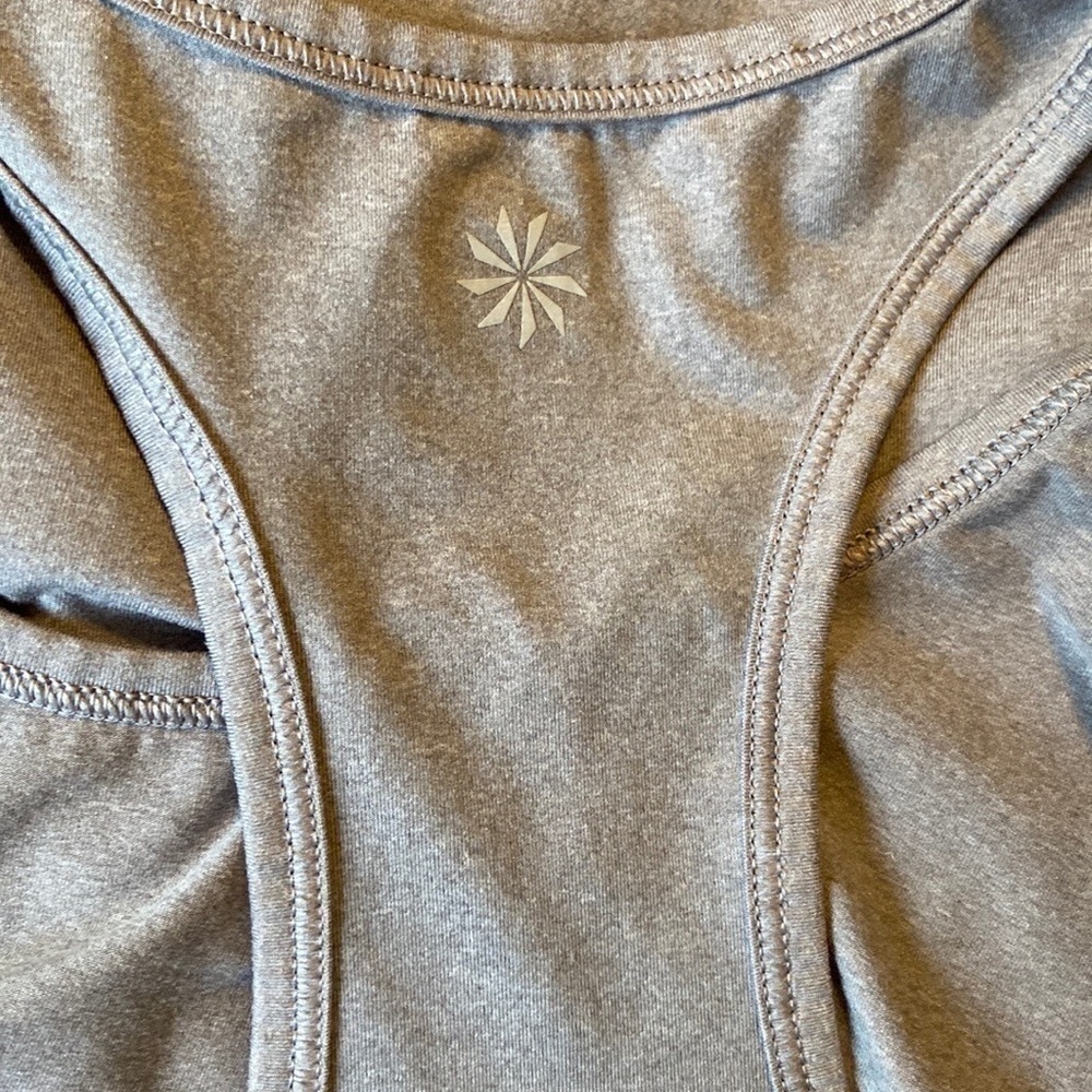 Grey Athleta Racerback Tank Top - Medium - Picture 4 of 6
